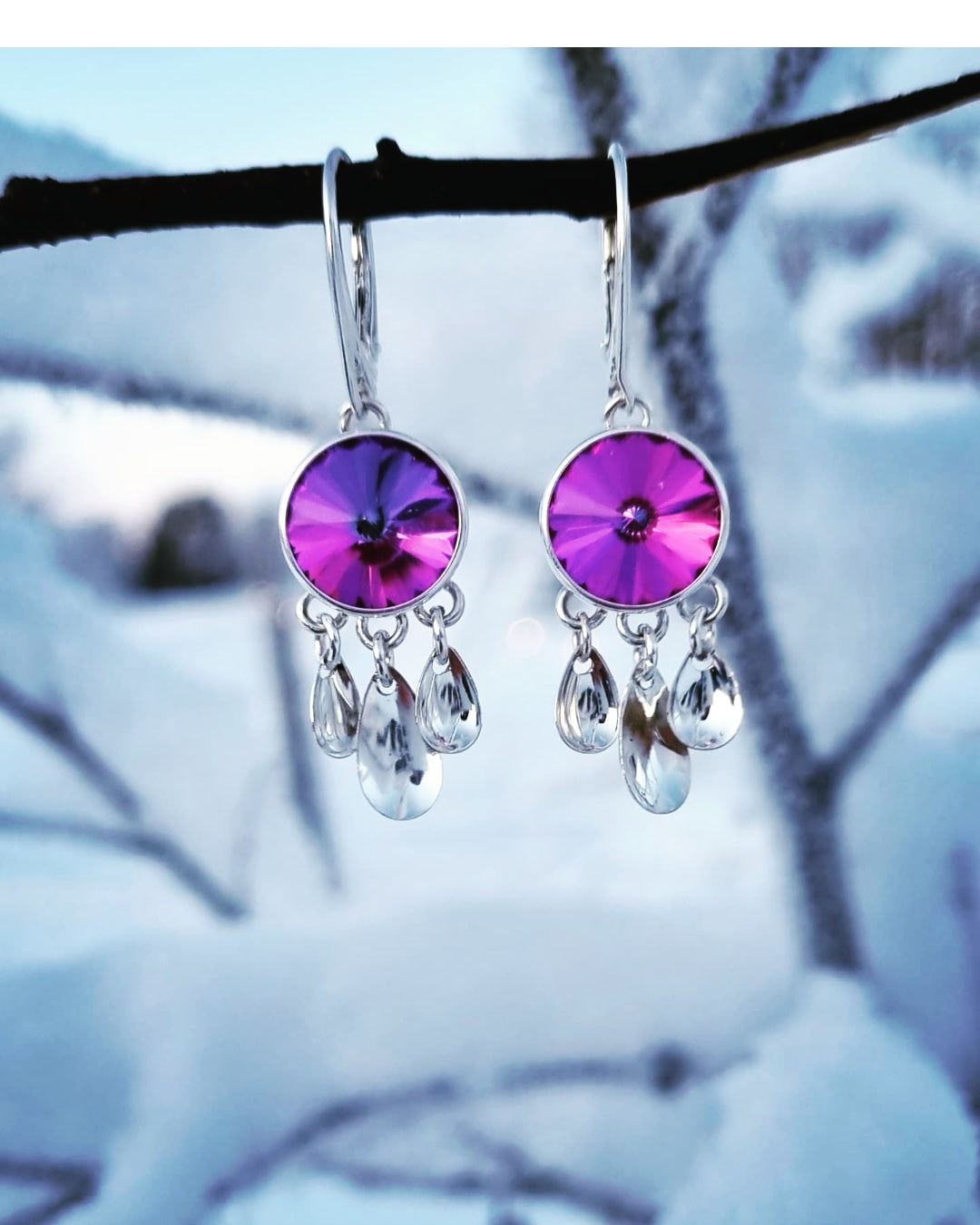 Heliotrope earring