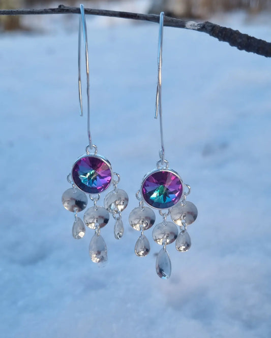 Čuorpmas earrings, heliotrope