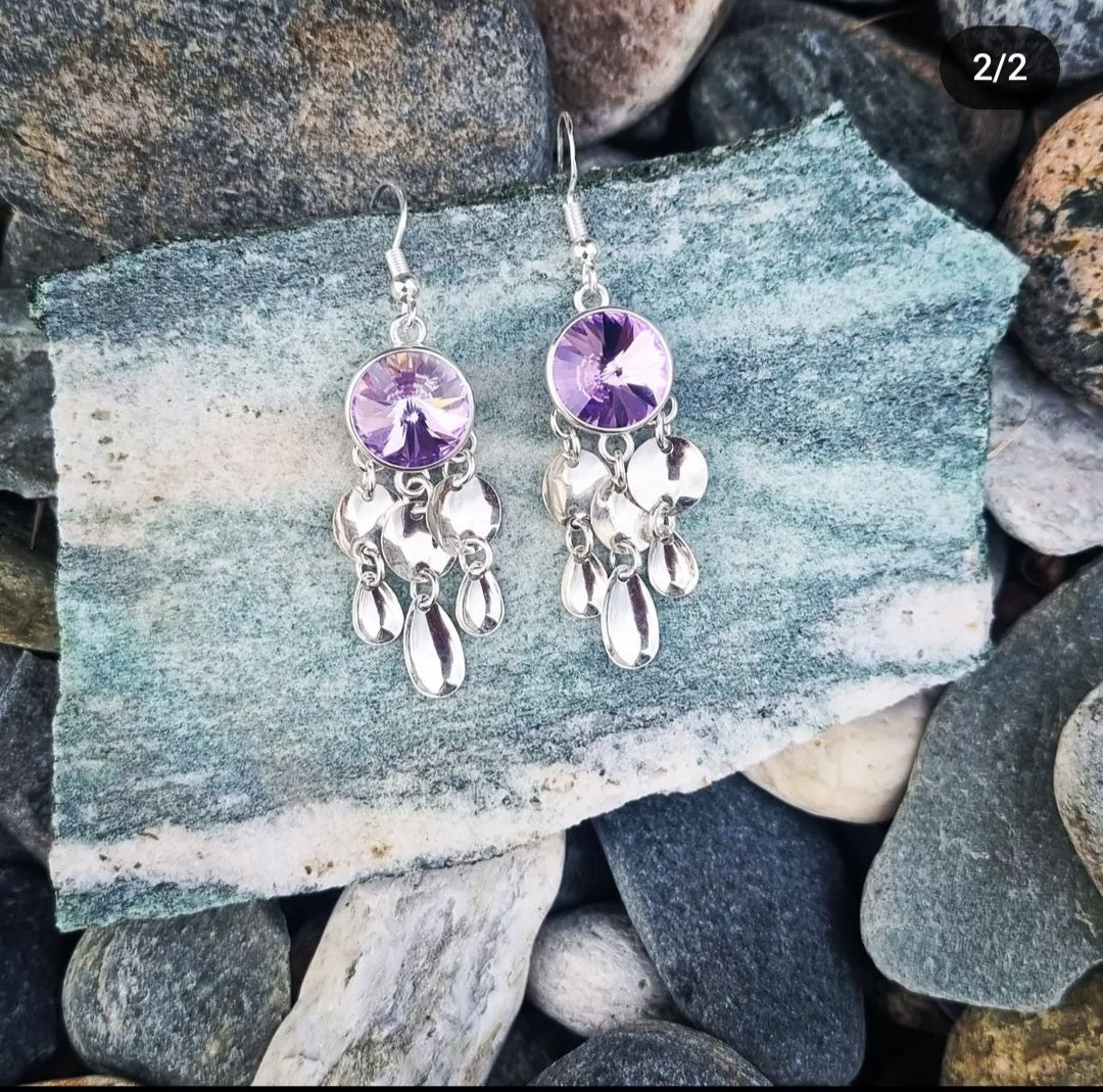 Earrings lavendel