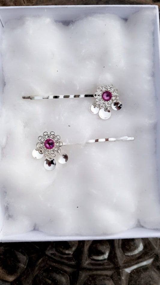 Risku hairpin Dark rose
