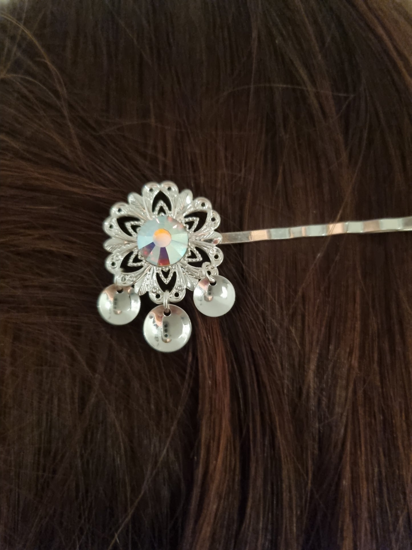 Lieđđi hairpin Crystal AB
