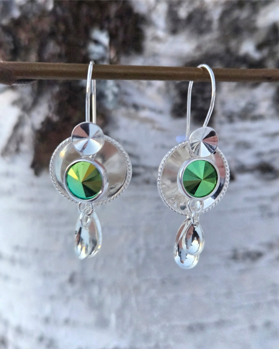 Giron earrings, northen lights