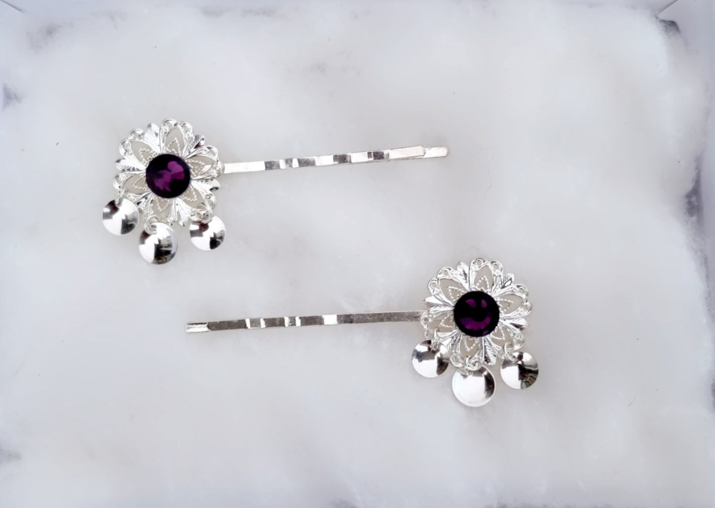 Lieđđi hairpin Amethyst