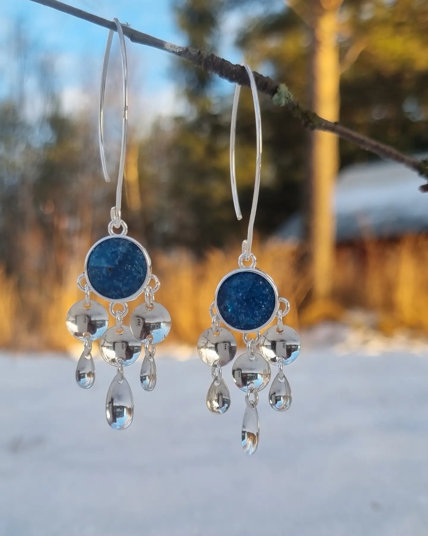 Čuorpmas earrings, ice blue